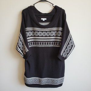 ♕ 2/$10 Knitted Black & White Sweater
